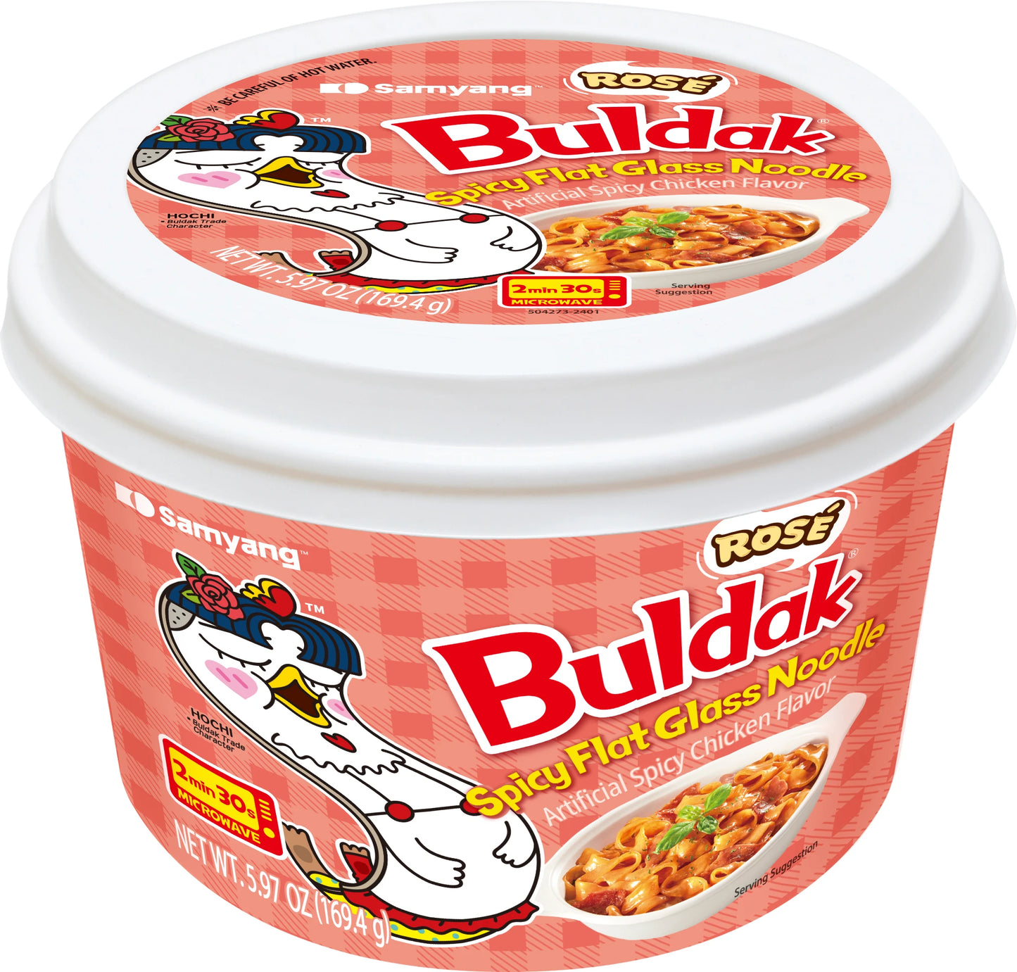 Buldak Wide Glass Noodle Rose - US 8686
