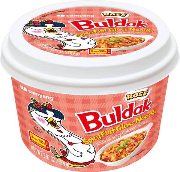 Buldak Wide Glass Noodle Rose - US 8686